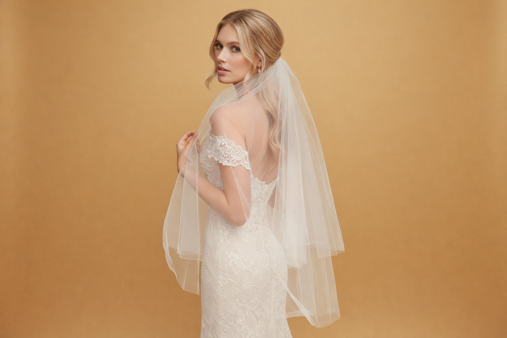 Therese Fingertip Wedding Veil – Circle Cut Soft Tulle Bridal Veil