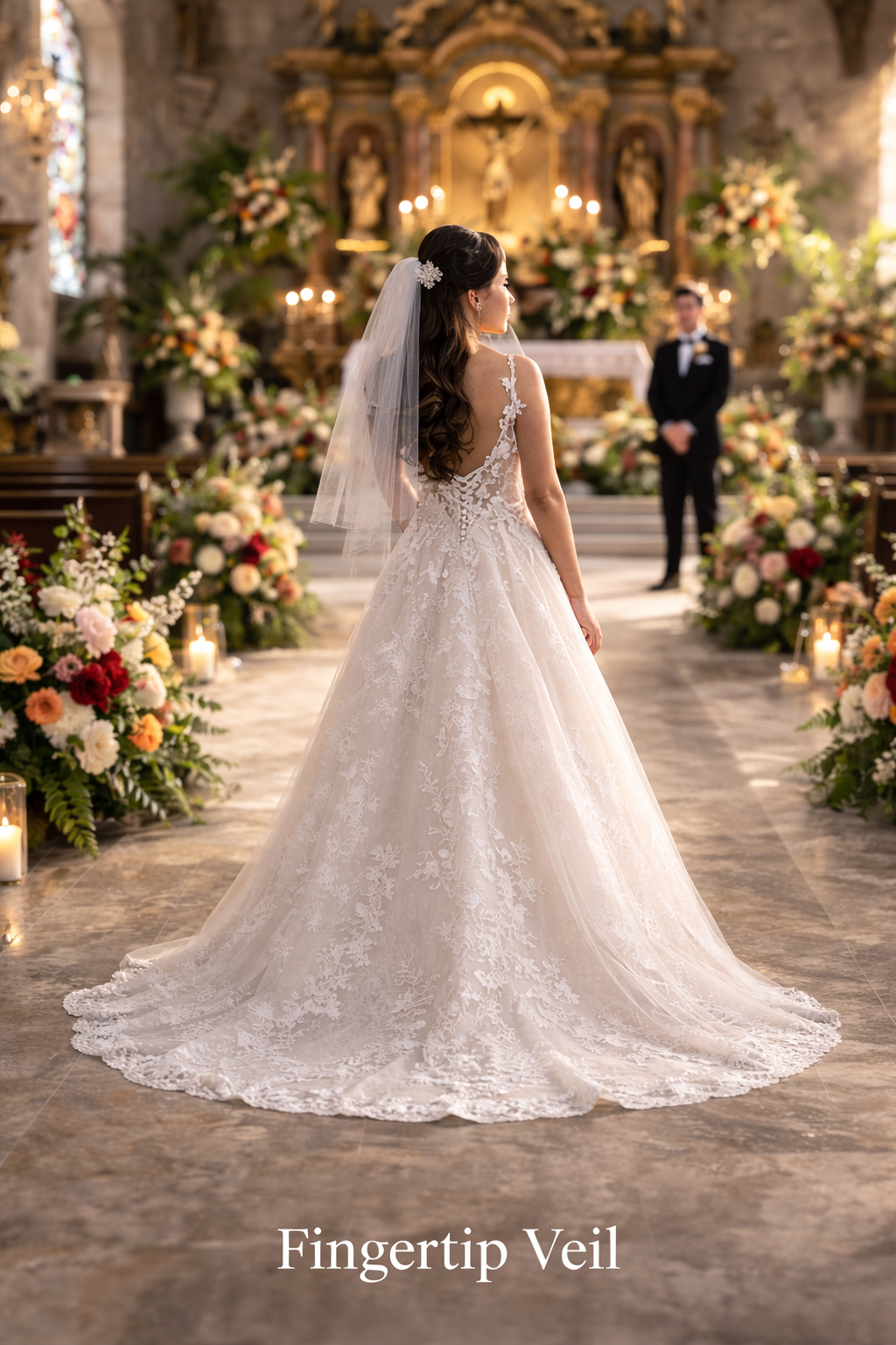 Isabella Fingertip Wedding Veil – Soft Tulle Bridal Veil