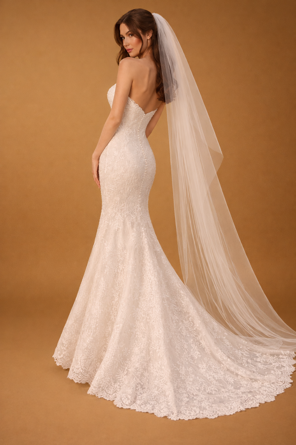 Scarlett Chapel Length Wedding Veil – Soft Tulle Bridal Veil