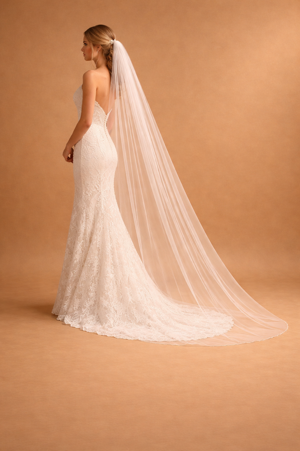 Gabbie Chapel Length Wedding Veil – Soft Tulle Bridal Veil