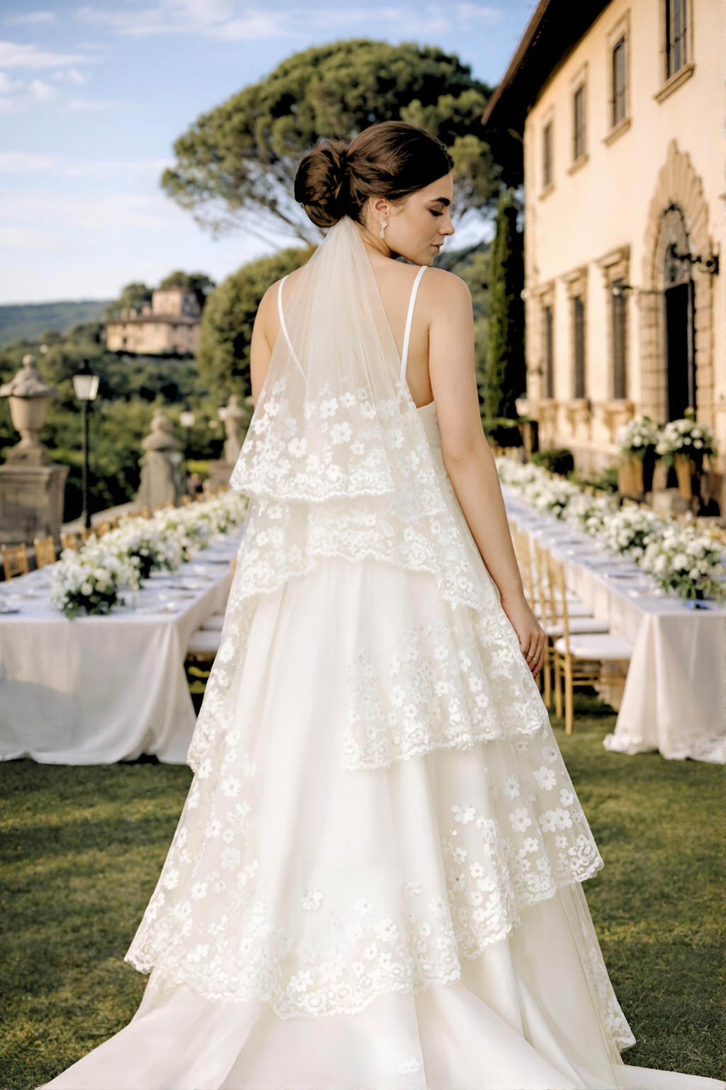 Laverna 3D Floral Waltz Bridal Veil