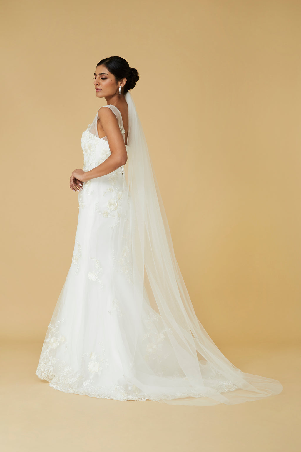 Livienne Chapel Length Wedding Veil – Soft Tulle Bridal Veil