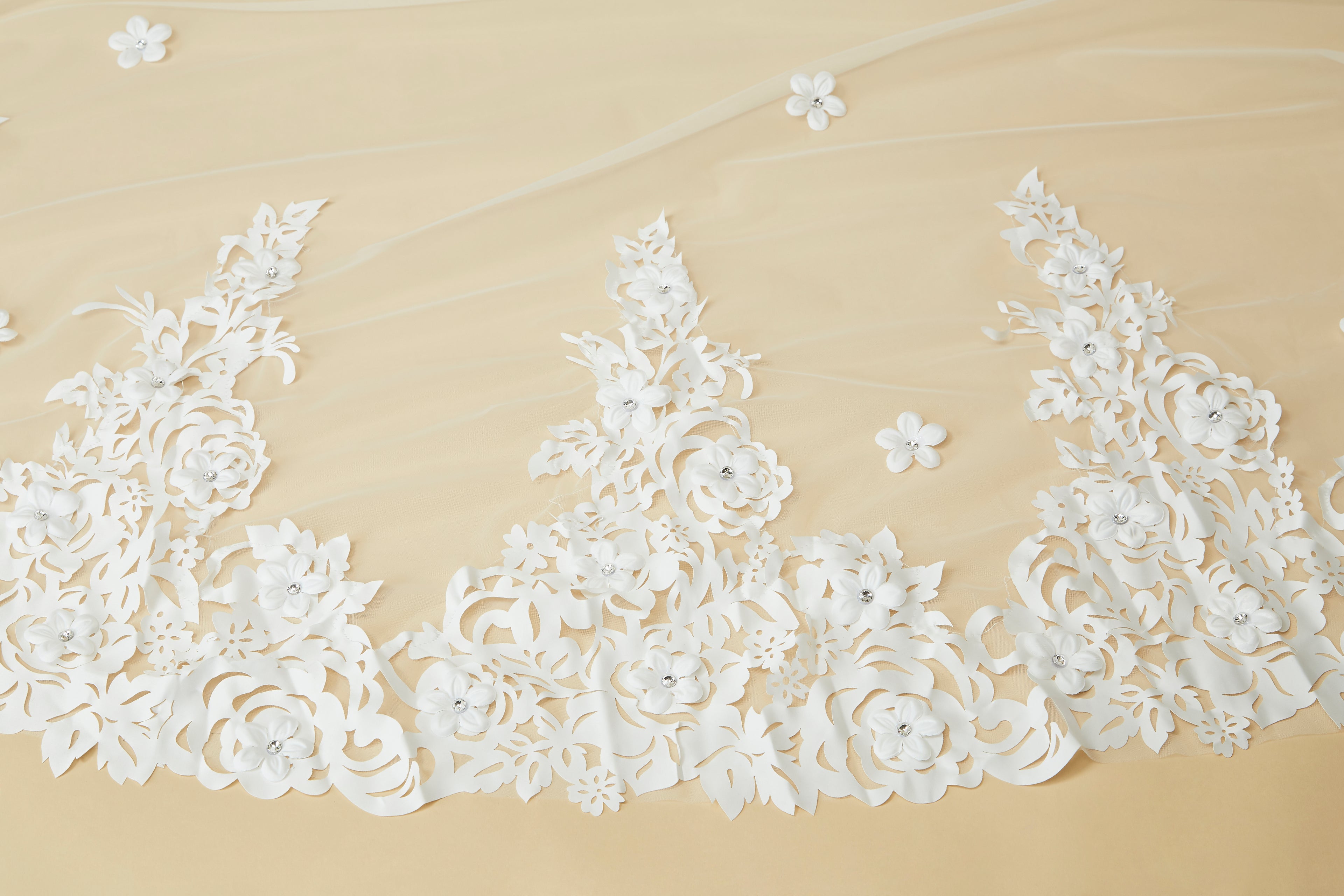 Odette's Bed of Roses Cathedral Veil