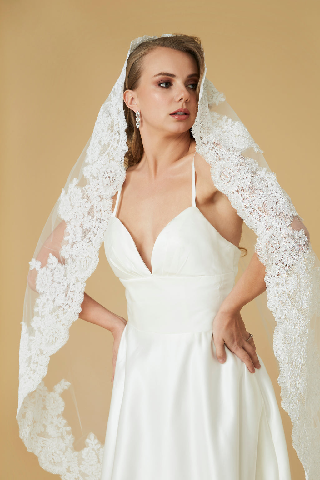 Rosemonde Lace Cathedral Bridal Veil