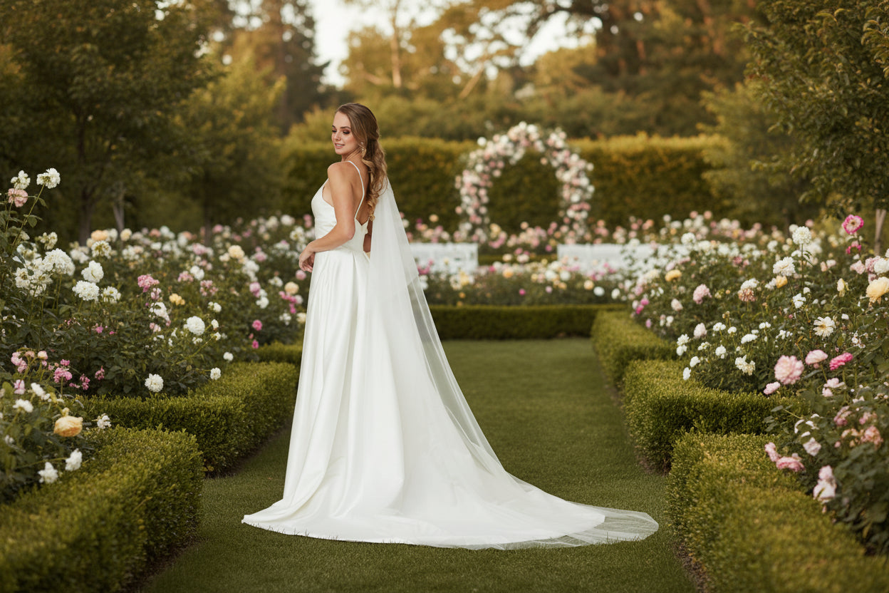 Veronique Double Layered Cathedral Wedding Veil